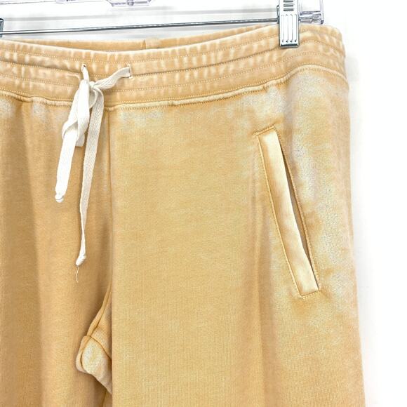 Allen Allen Sweatpants Womens Size Large Burnout Look Light Orange Tan Dye Wash - Picture 3 of 5